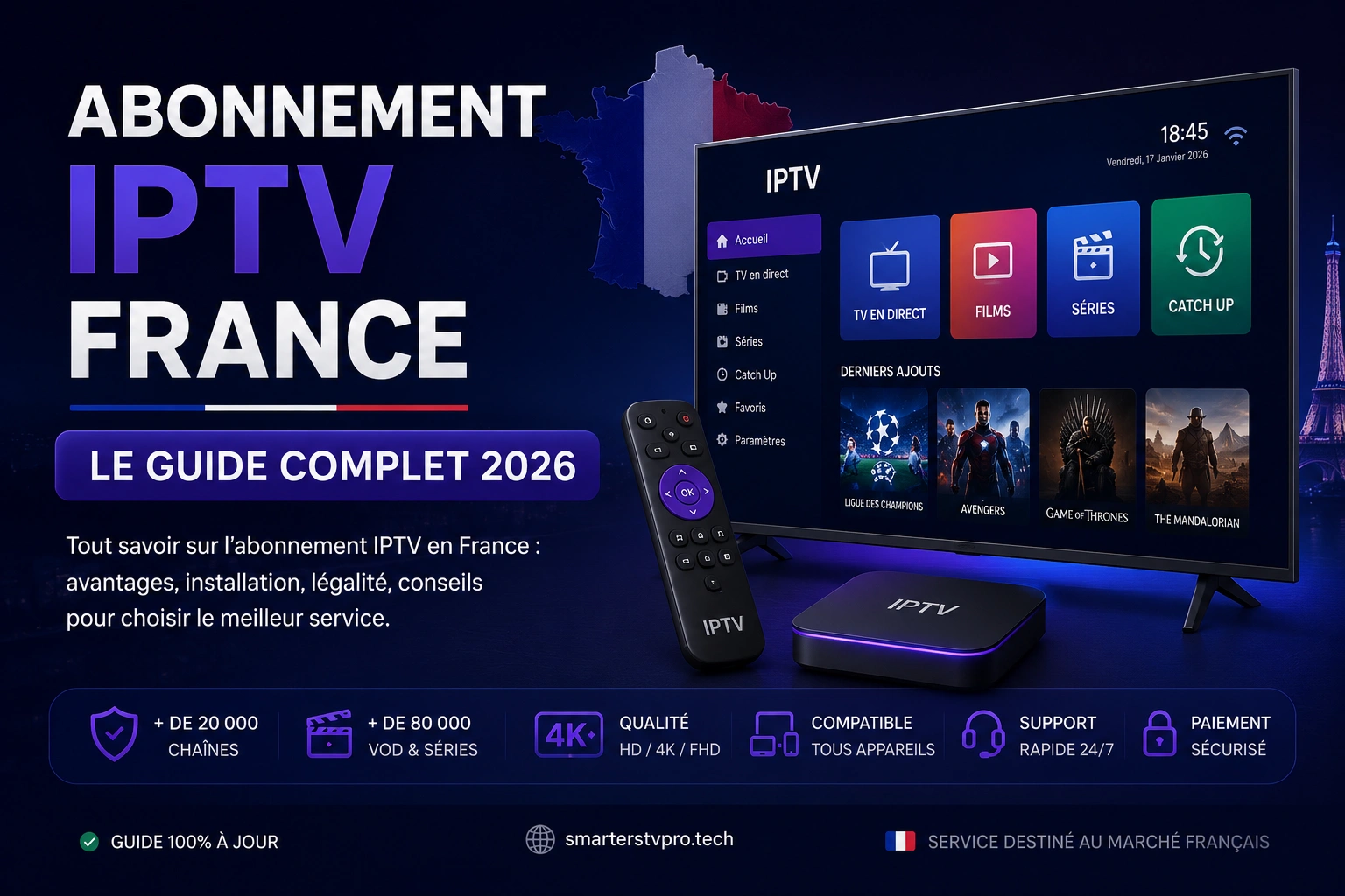 Guide complet sur l'abonnement IPTV en France